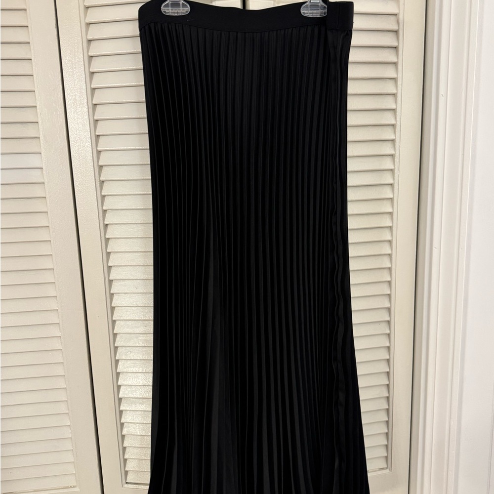 H&M Black Pleated Maxi Skirt